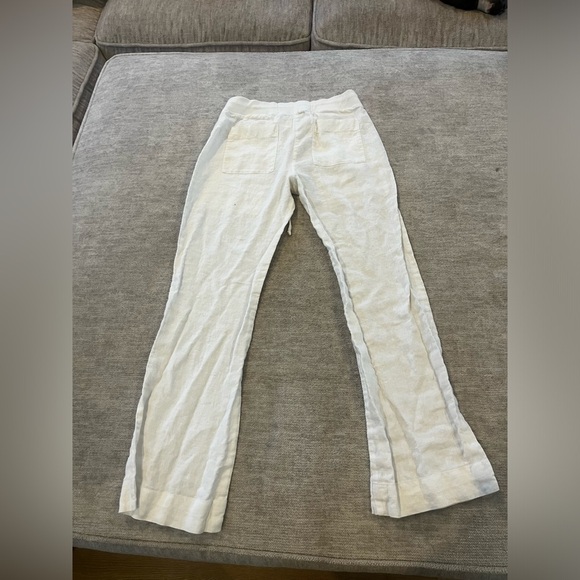 Bella Dahl Pocket Wide Leg Pant White Size XS 100% Linen - Picture 2 of 6